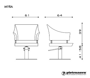 Кресло парикмахерское MYRA - 5