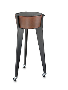 Тележка ICON CORTEN CON GAMBE LEGNO NERO