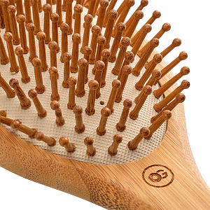 Щетка для волос массажная из бамбука средняя - 3