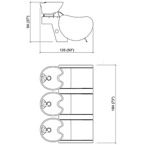 Мойка парикмахерская MAMBOWASH 3P BASIC - 2