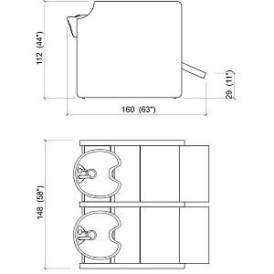 Мойка парикмахерская PRIVACY WASH SHIATSU 2P - 4