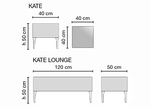 Пуф для ожидания KATE - 3