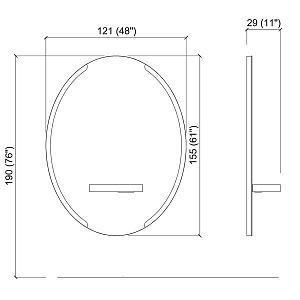 Зеркало парикмахерское PANDORA WALL LED - 2