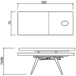 Кушетка массажная SQUARE SURF MAC - 2