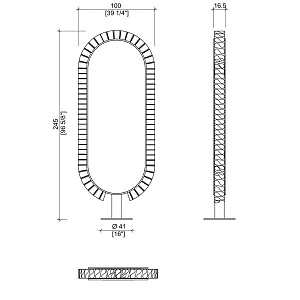 Зеркало парикмахерское KATHERINE COLLAR WITHOUT SHELF - 4