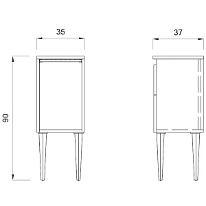 Тумба STYLING CABINET 90 - 2