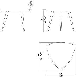 Стол TRIPOD - SPECH, SPECH 2SIDED, BETELGEUSE 2SIDED, POLARIS DIA - 3