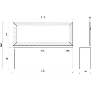 Зеркало парикмахерское COCOBAR 220 - 4