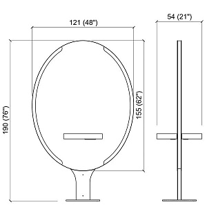 Зеркало парикмахерское PANDORA LED - 4