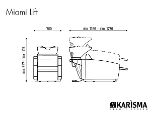 Мойка парикмахерская MIAMI LIFT JET MASSAGE - 4