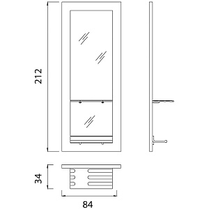 Зеркало парикмахерское EDO - 2