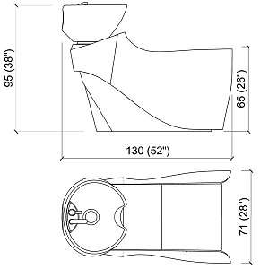 Мойка парикмахерская MUU MUU BASIC - 3