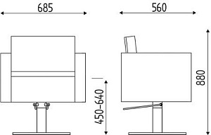 Кресло парикмахерское SQUARE - 3