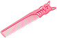 Расчёска с ручкой розовая для стрижки - 1