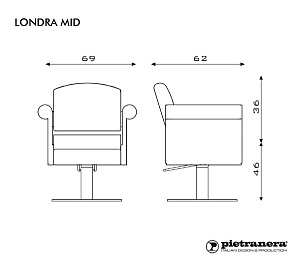 Кресло парикмахерское LONDRA MID - 5