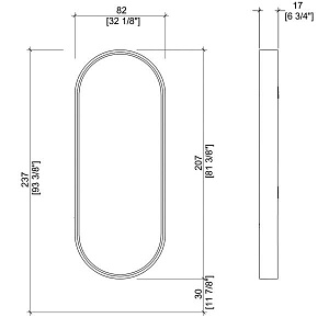 Зеркало парикмахерское KATHERINE RING WALL WITHOUT SHELF - 4